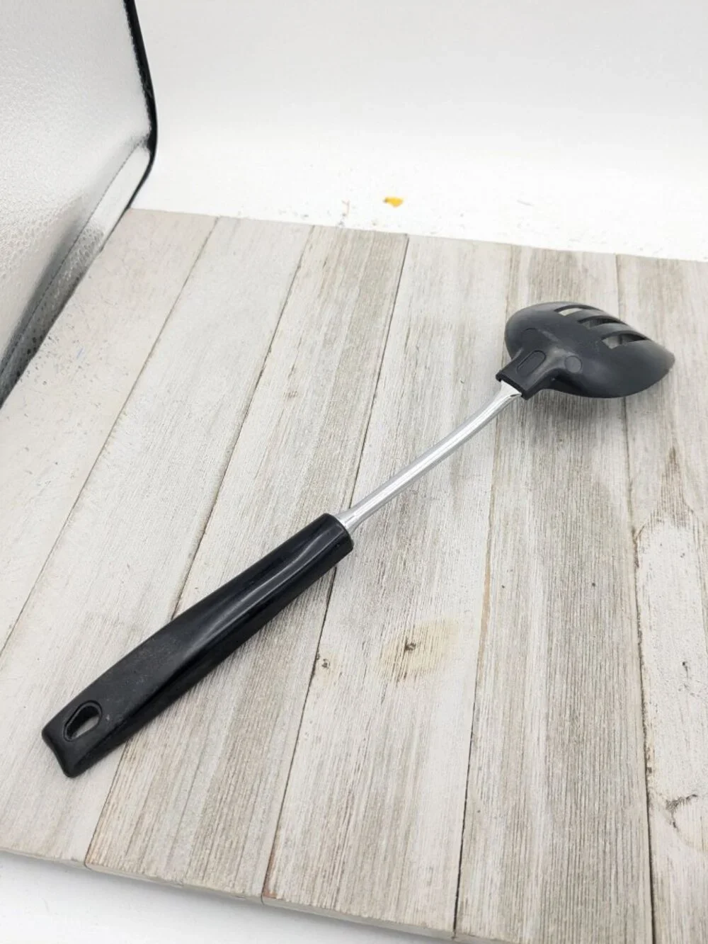 Ekco Black Nylon #2 Plastic Slotted Spoon 12